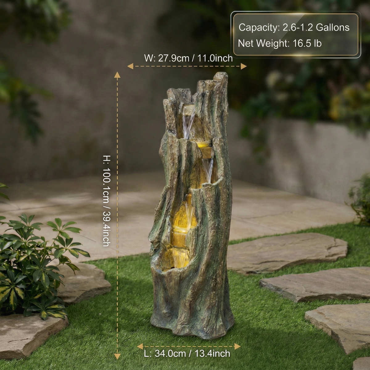 Outdoor Waterfall Garden Patio Fountain