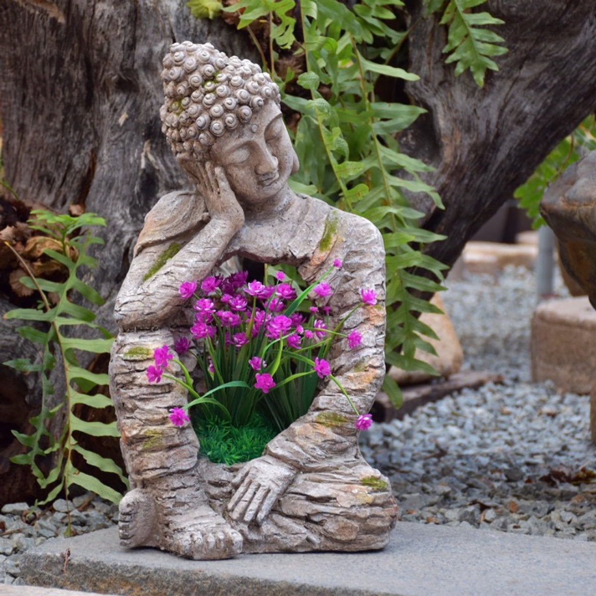 Resin Zen Buddha Garden Statue