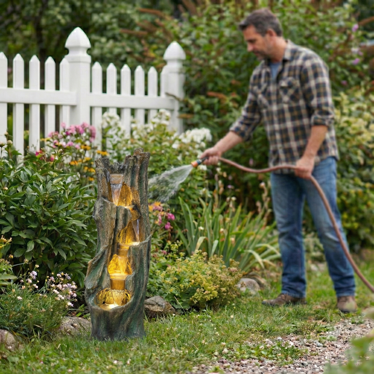 Outdoor Waterfall Garden Patio Fountain