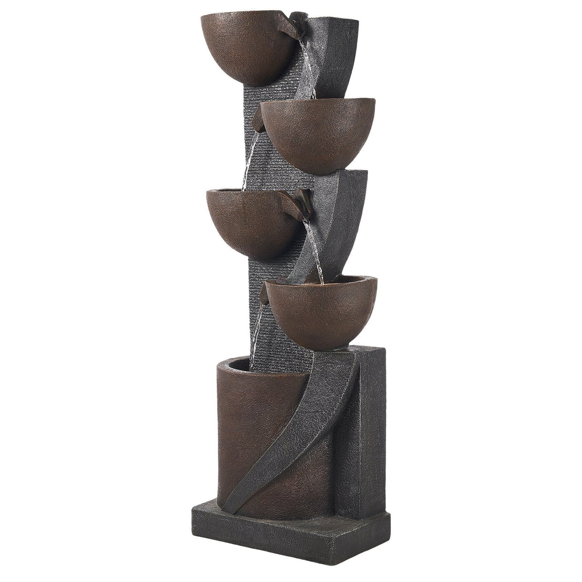 5-Tier Jar-Shaped Outdoor Water Fountain