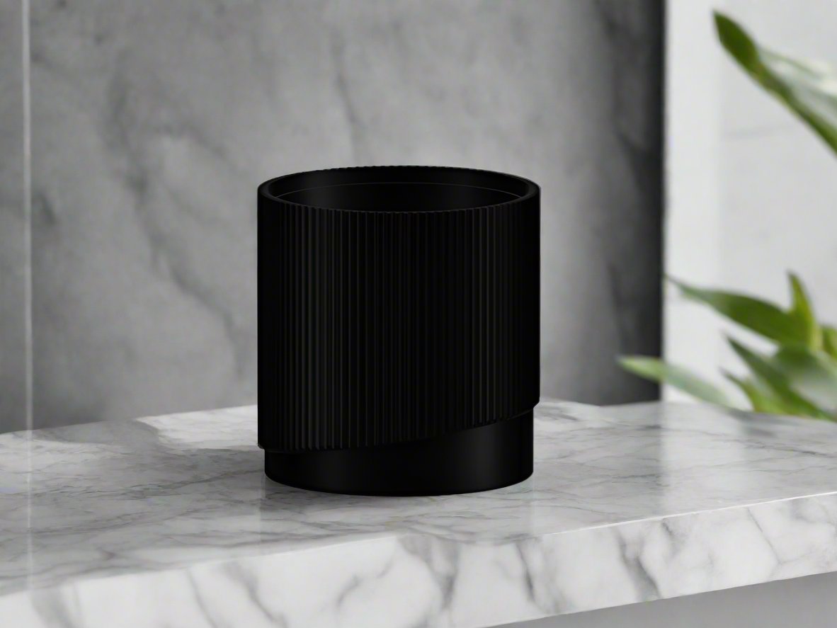 Mid-Century Ribbed 3D Printed Planter