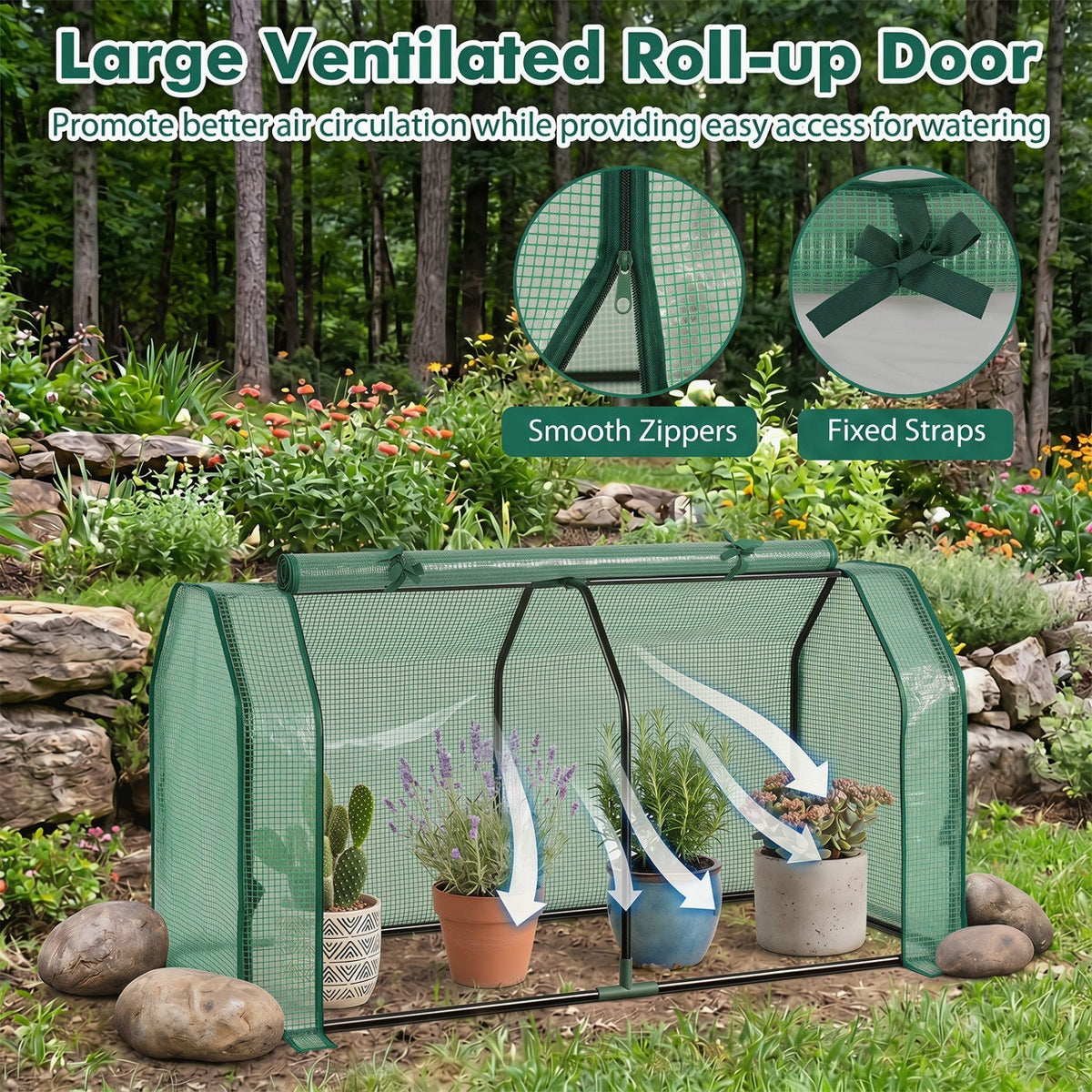 Portable Mini Greenhouse with PE Cover