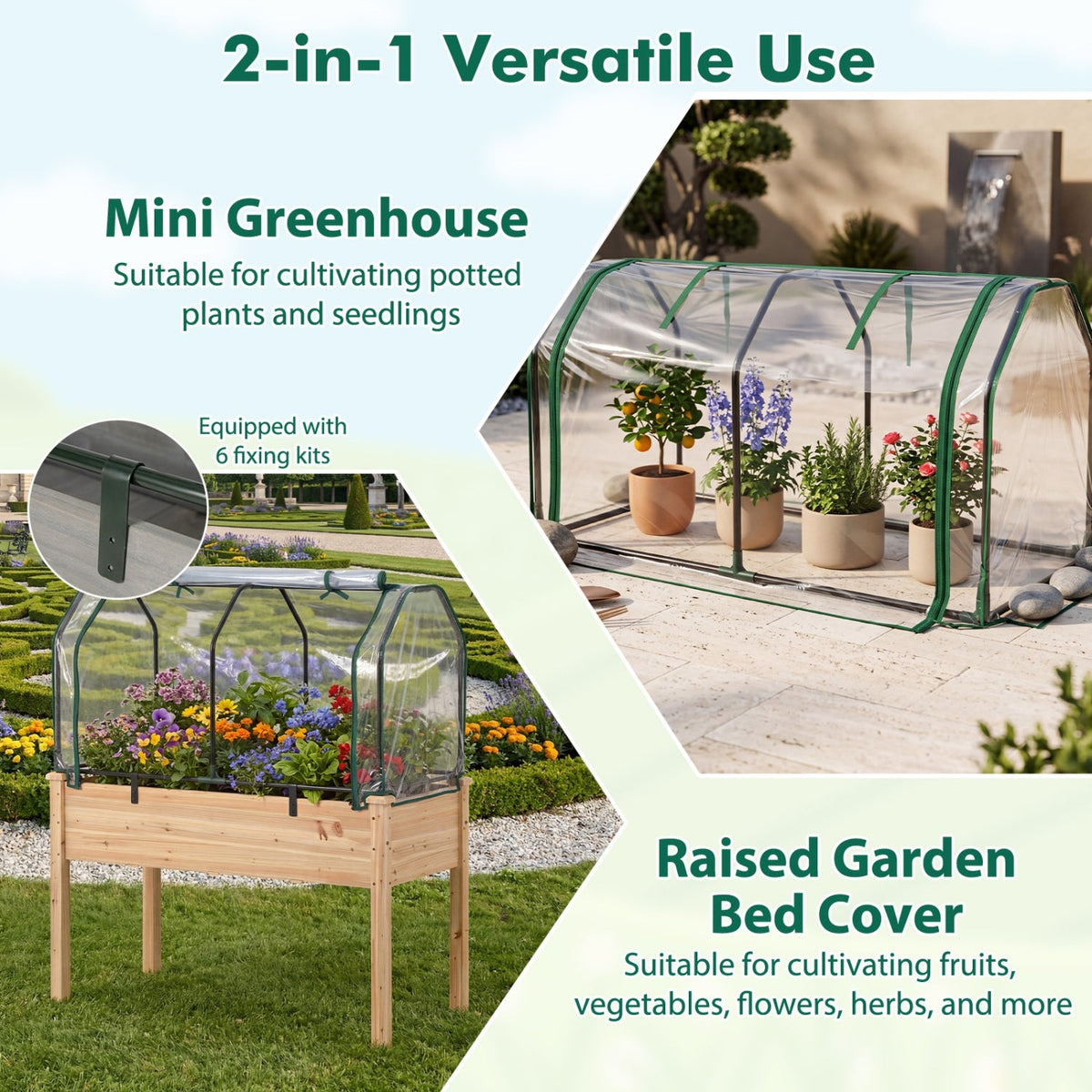 Portable Mini Greenhouse with PE Cover