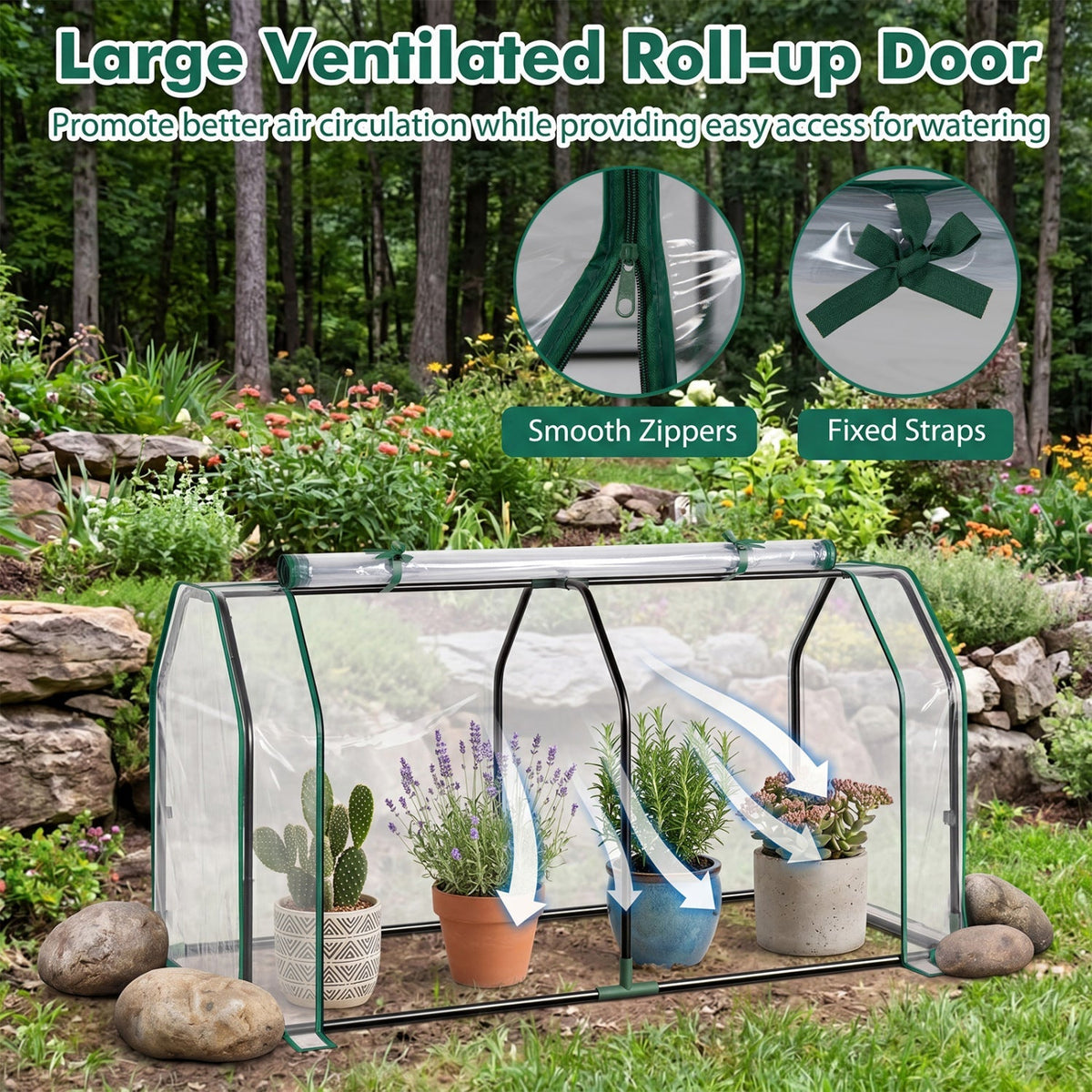 Portable Mini Greenhouse with PE Cover
