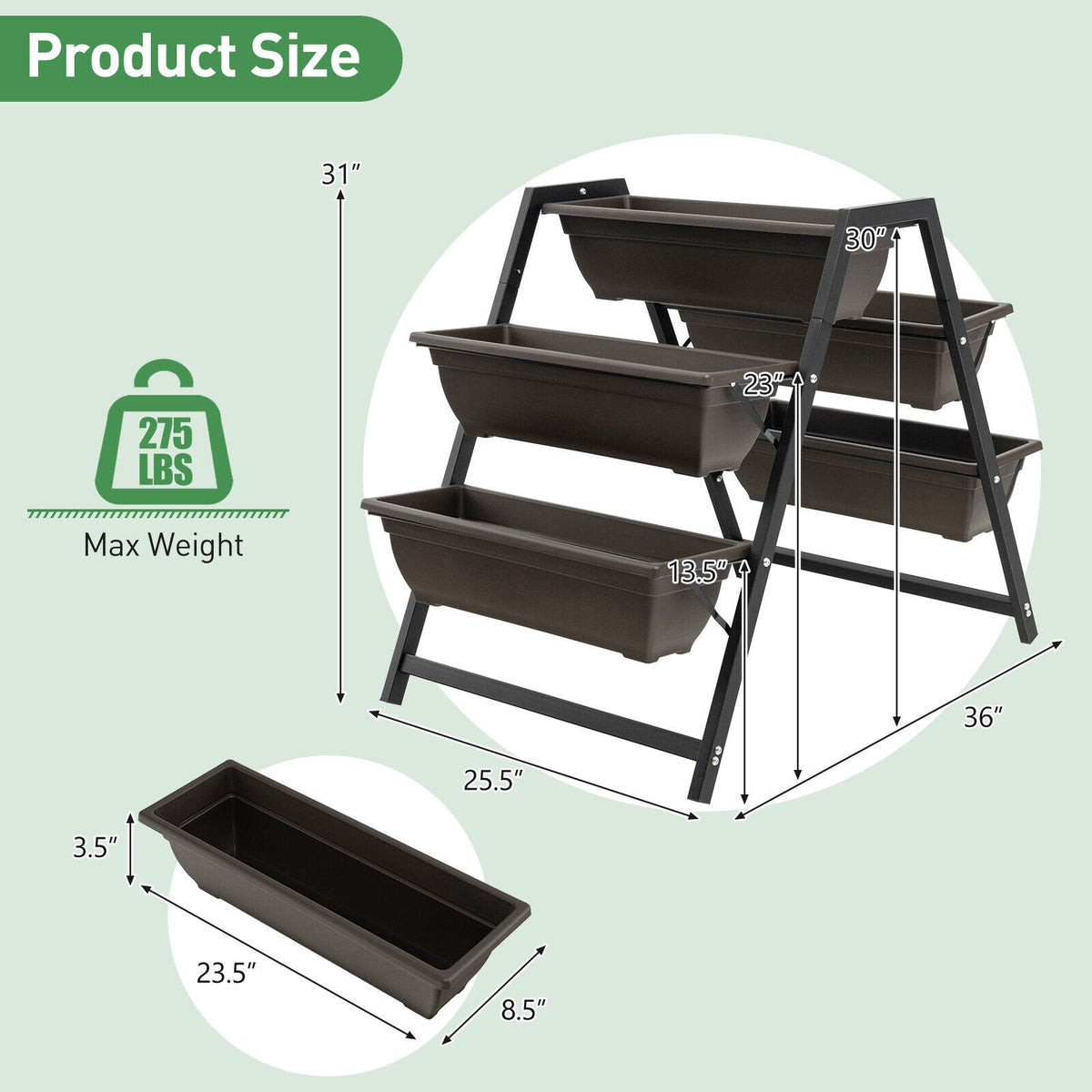 3-Tier Vertical Raised Garden Bed