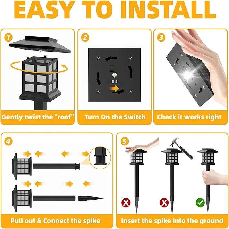 Solar LED Pathway Lights Outdoor