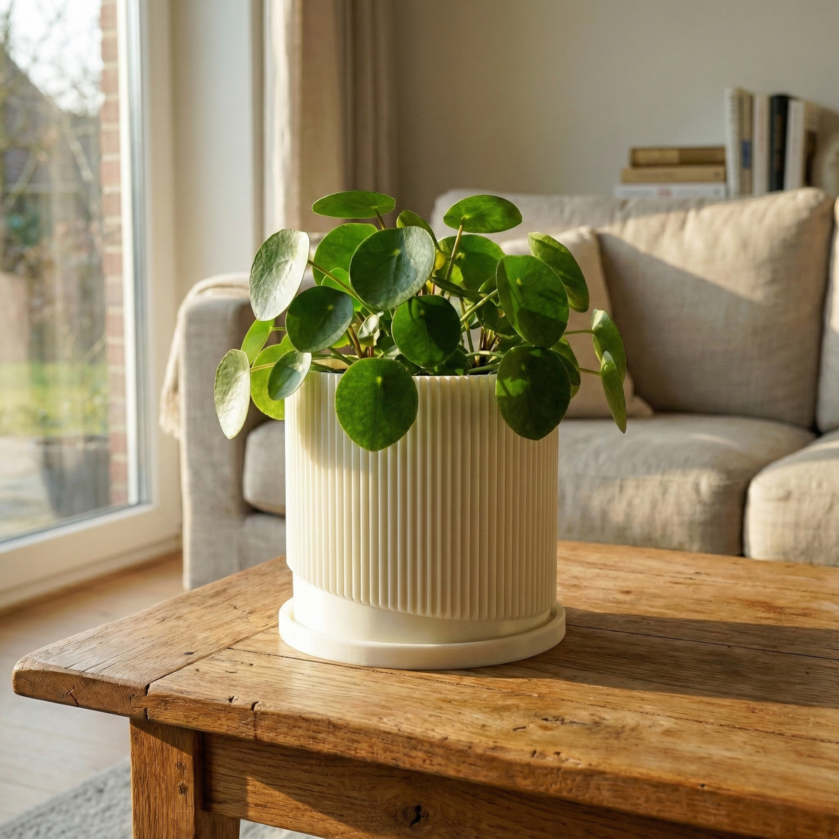 Mid-Century Ribbed 3D Printed Planter