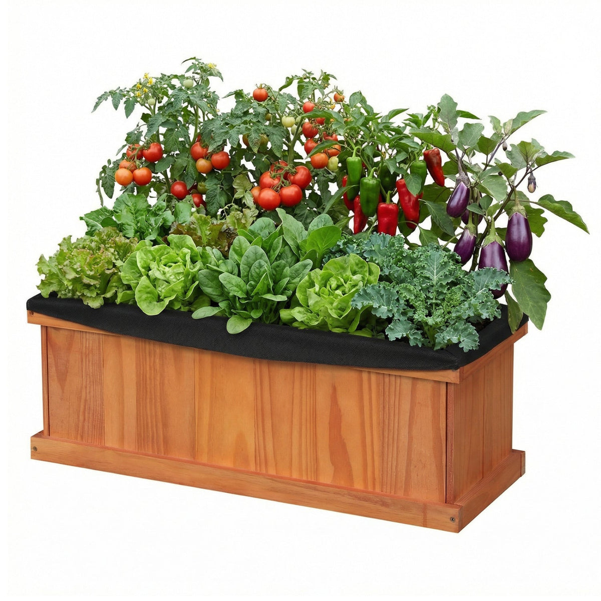 Wooden Raised Garden Bed with Liner