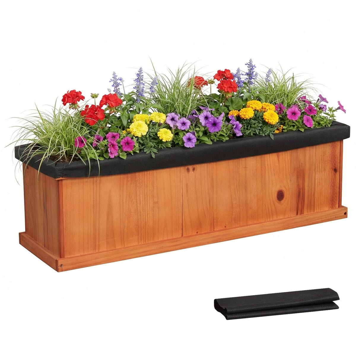 Wooden Raised Garden Bed with Liner
