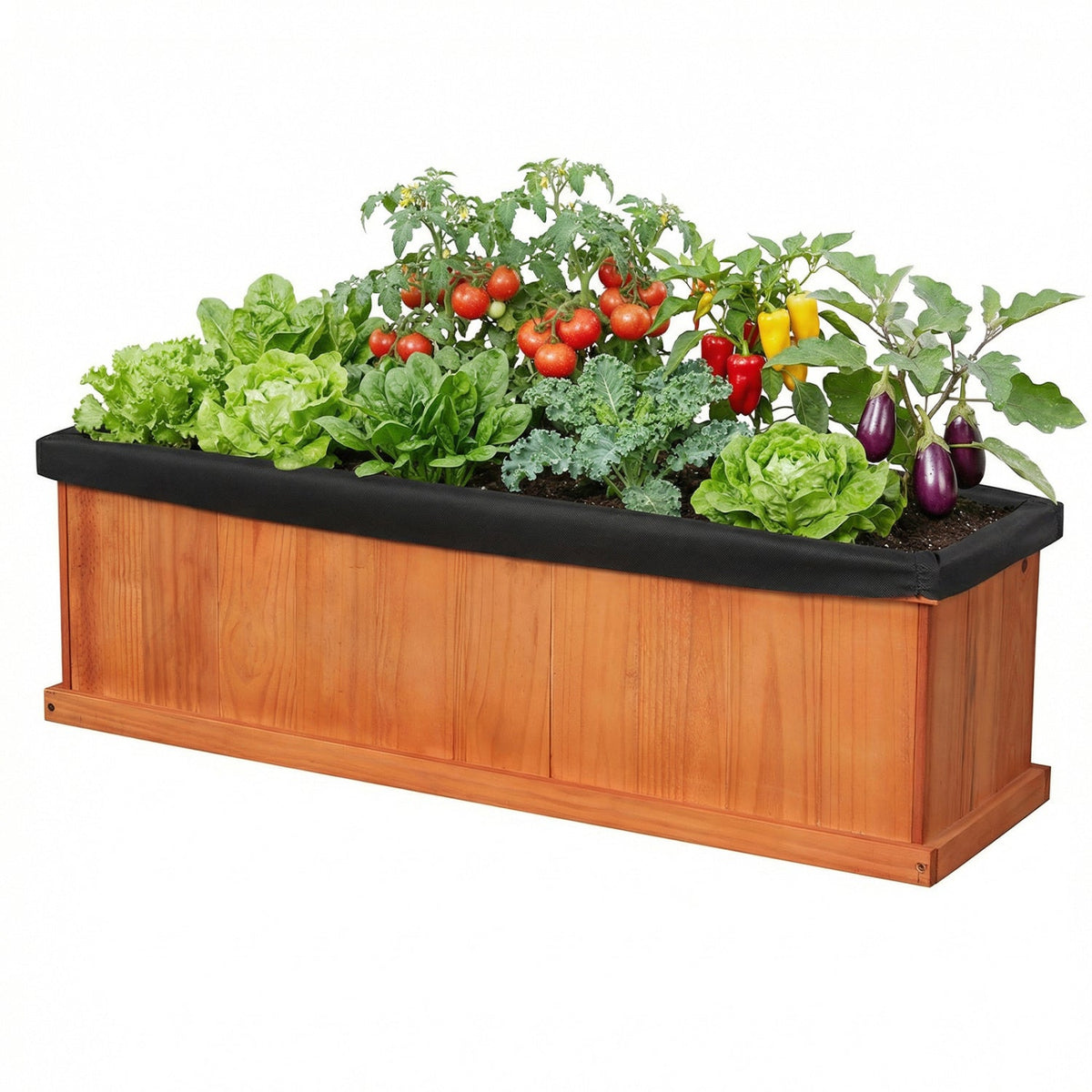Wooden Raised Garden Bed with Liner