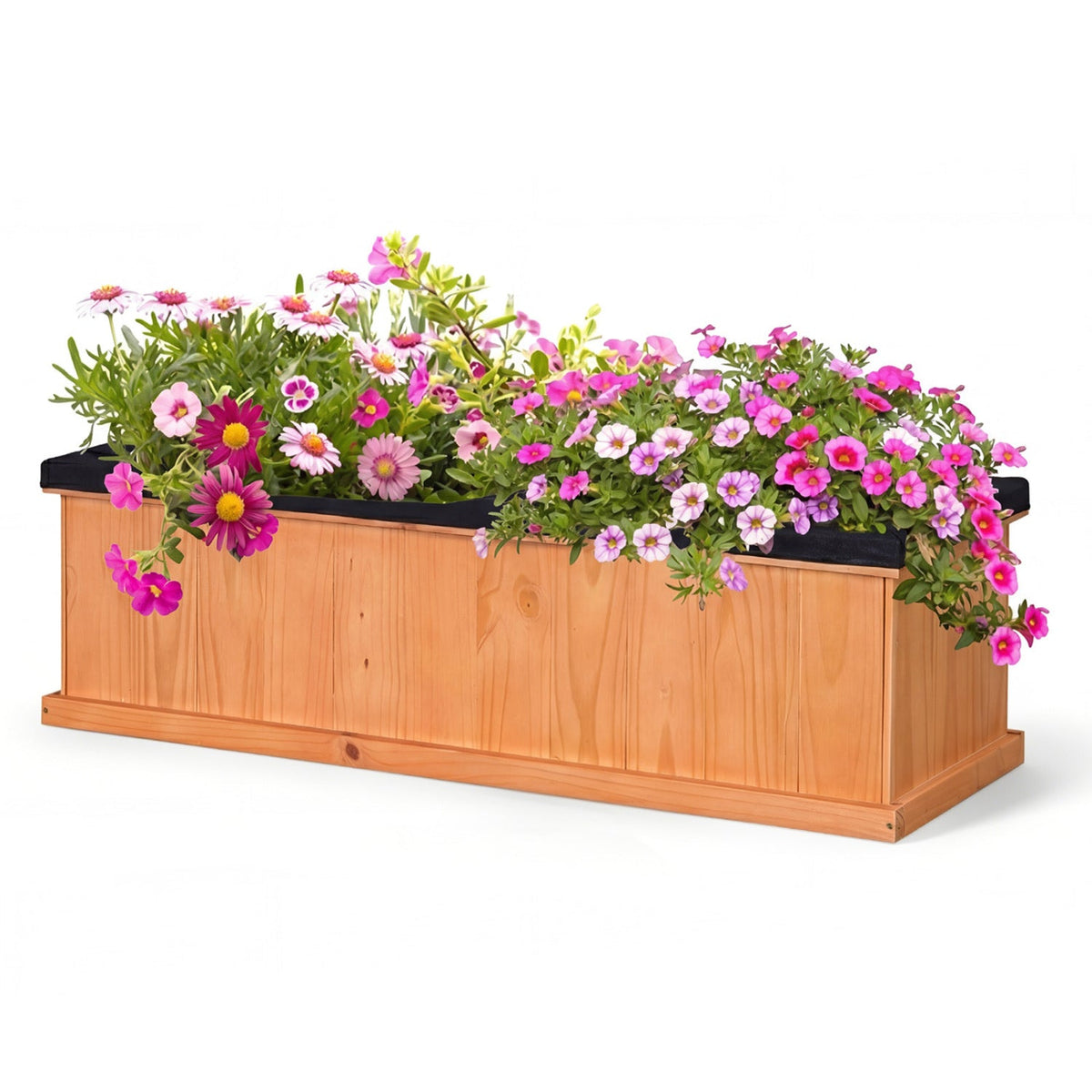 Wooden Raised Garden Bed with Liner