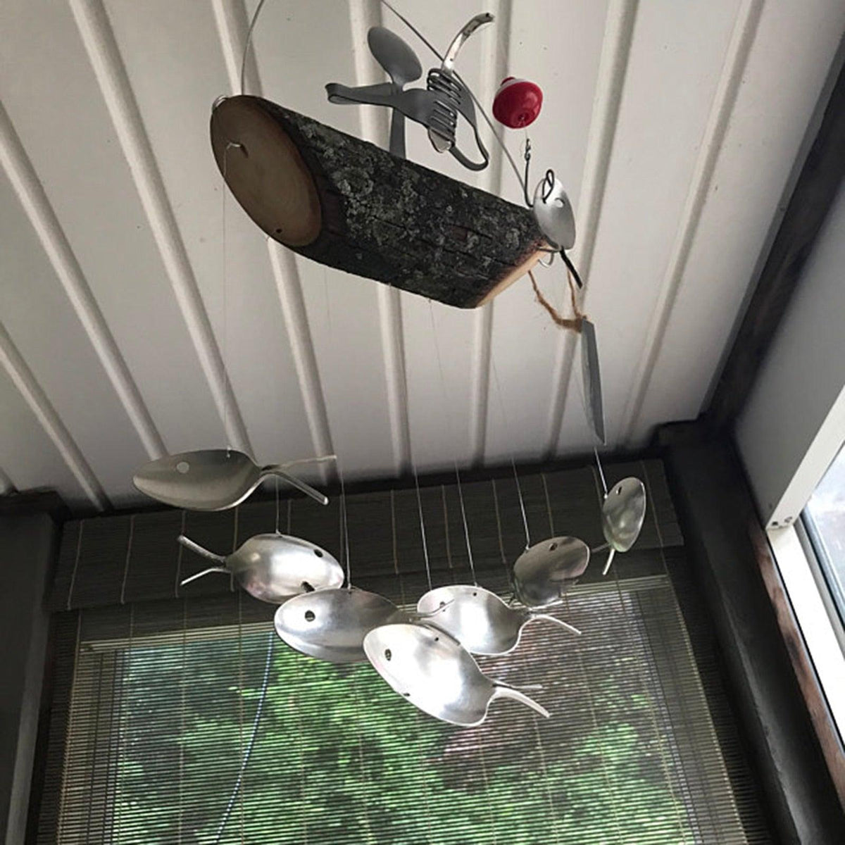 Fishing Man Fish Wind Chime Decoration