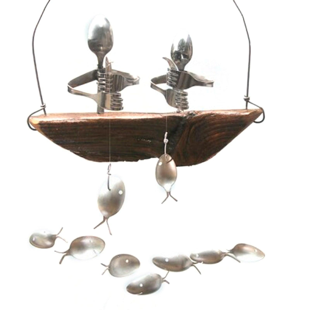 Fishing Man Fish Wind Chime Decoration