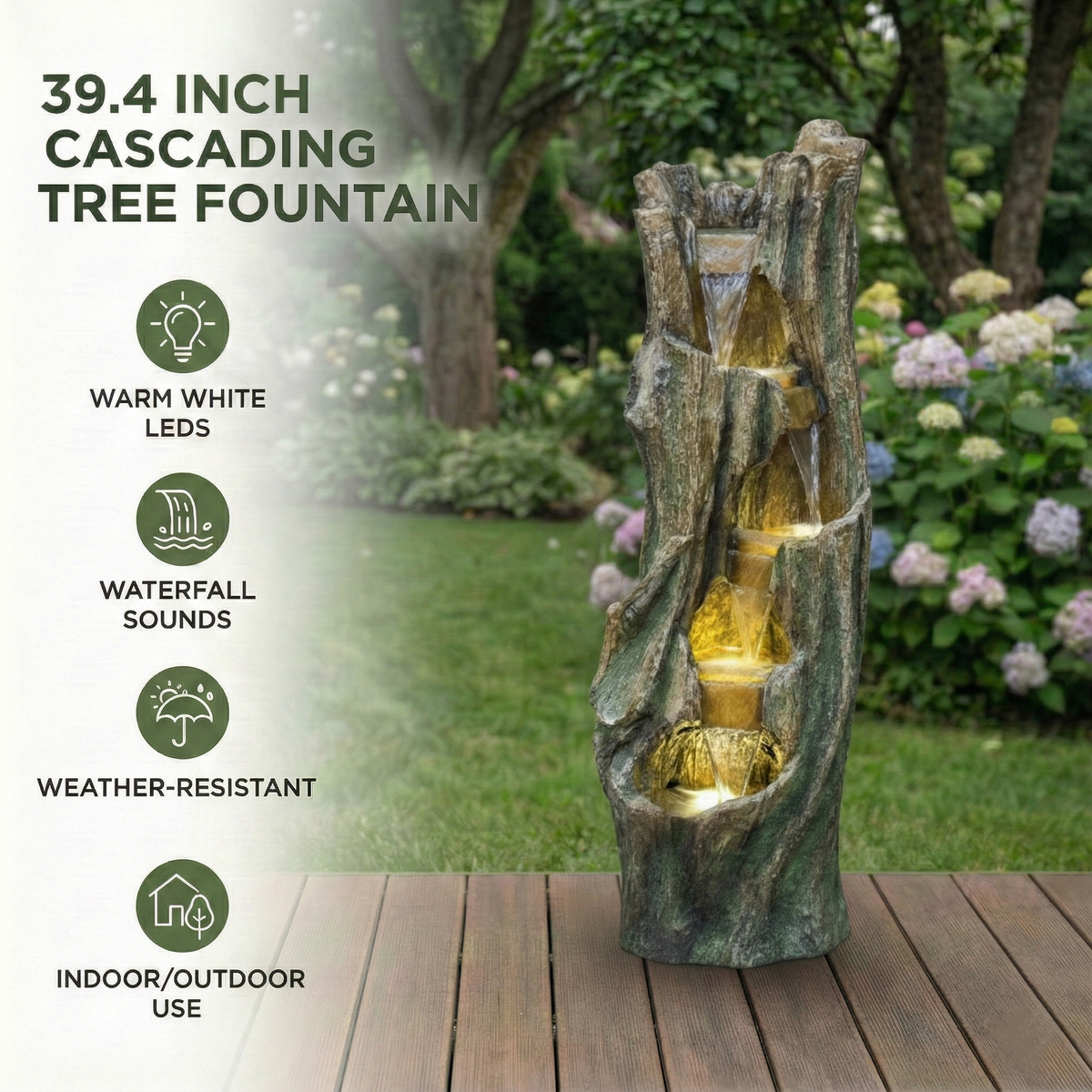 Outdoor Waterfall Garden Patio Fountain
