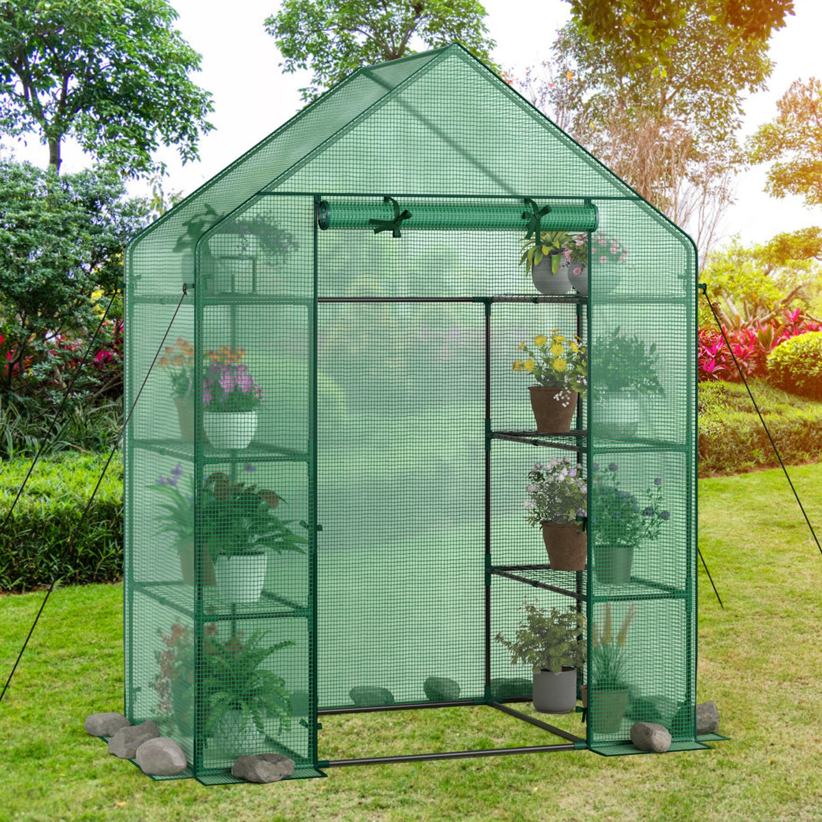 Portable 4-Tier Walk-In Plant Greenhouse