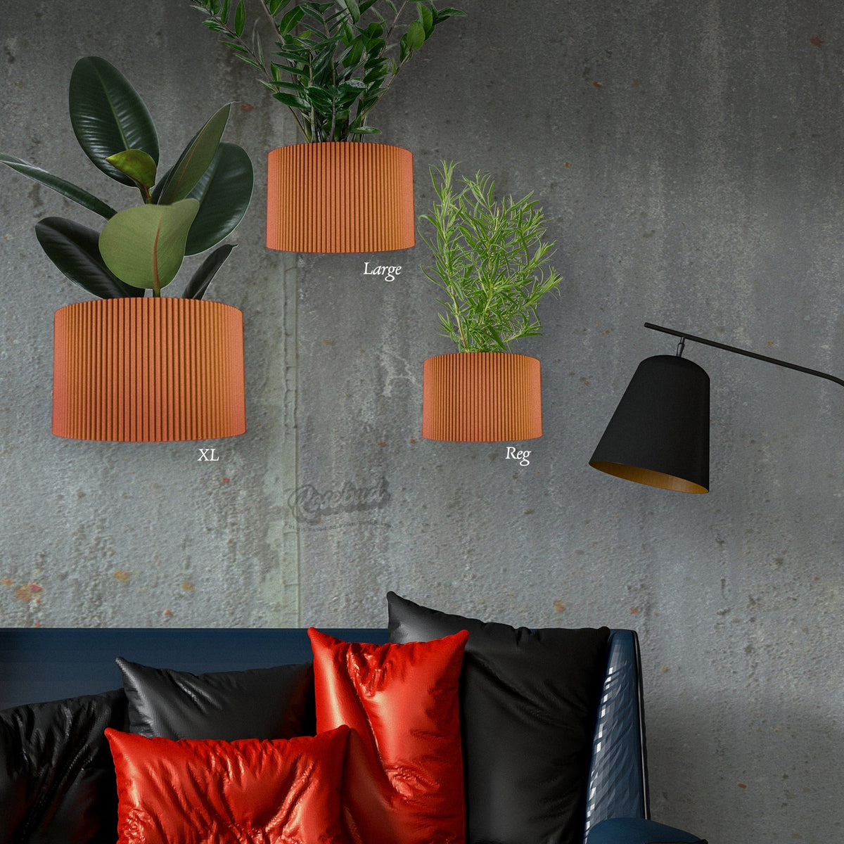 Ribbed Decorative Wall Planter