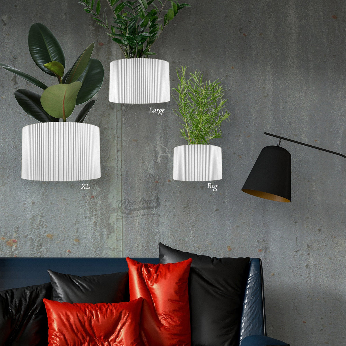 Ribbed Decorative Wall Planter
