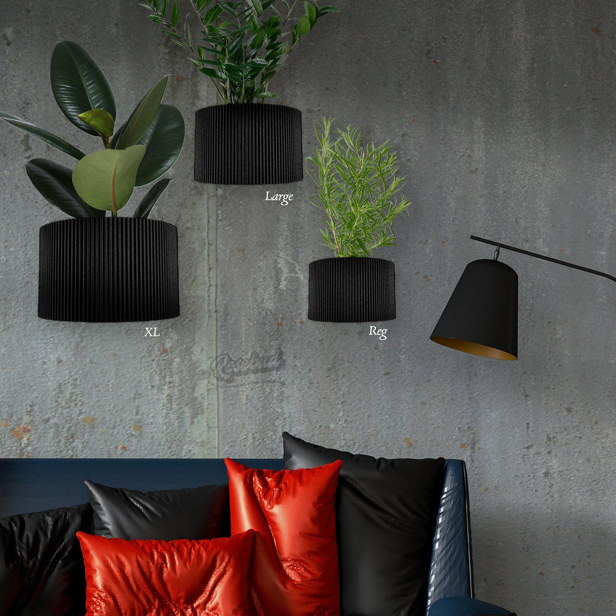 Ribbed Decorative Wall Planter